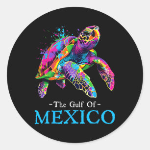 Sticker Rond Tortue De Mer Le Golfe Du Mexique Pour Toujours El