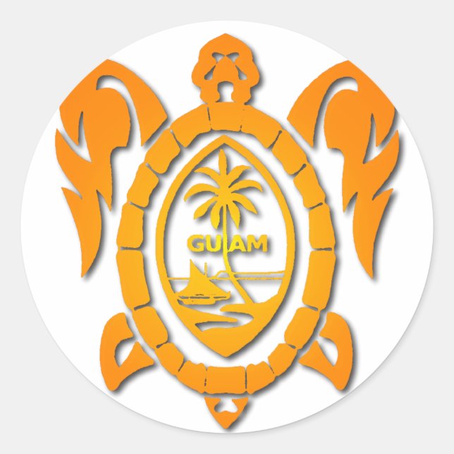 Sticker Rond tortue de soleil (Devant)