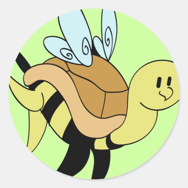 Sticker Rond Tortue des bourdons (Devant)
