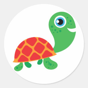 Sticker Rond Tortue impressionnante