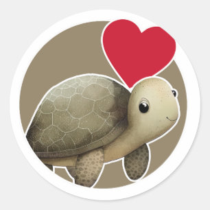 Sticker Rond Tortue mûre