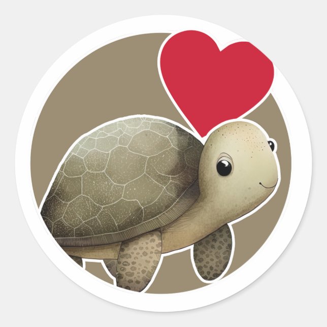Sticker Rond Tortue mûre (Devant)