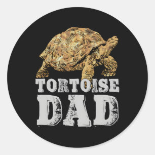 Sticker Rond Tortue Sulcata, papa purée d'Afrique