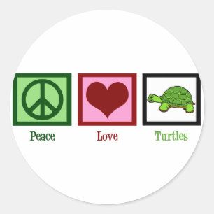 Sticker Rond Tortues de paix