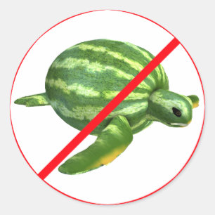Sticker Rond Tortuesmelon interdites!