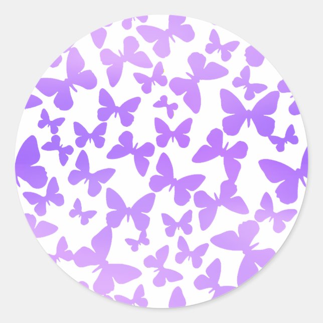 Sticker Rond Toss papillon (Lavande) (Devant)