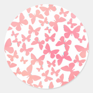 Sticker Rond Toss papillon (Pêche)