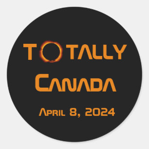 Sticker Rond Total Canada 2024 Éclipse solaire