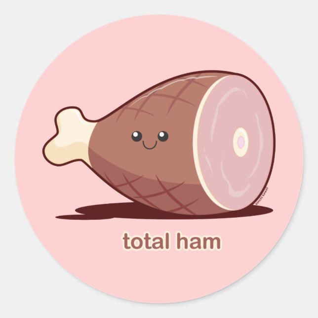 Sticker Rond Total du jambon (Devant)