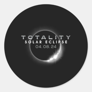 Sticker Rond Total Éclipse solaire 04.08.2024 Totalité 1