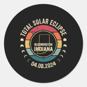 Sticker Rond Total Éclipse solaire 2024 04.08.24