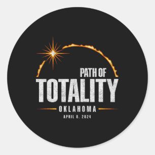 Sticker Rond Total Eclipse solaire Oklahoma - Total Eclipse 202