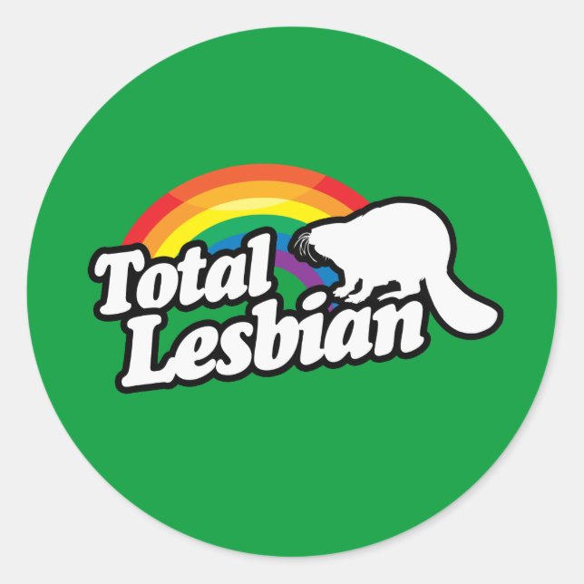 Sticker Rond TOTAL LESBIENNE CASTOR - BLANC - (2).png (Devant)