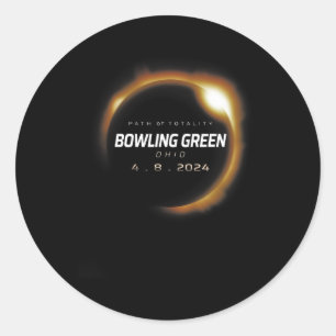 Sticker Rond Total Solaire Eclipse Bowling Green Ohio 8 avril
