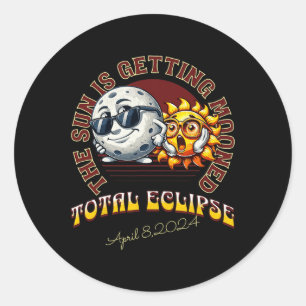 Sticker Rond Total Solaire Eclipse Chase 2024 Le Soleil Obtient