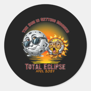 Sticker Rond Total Solaire Eclipse Chase Avril 2024 Le Soleil G