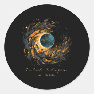 Sticker Rond Total Solaire Eclipse Chaser Ventilateur d'observa