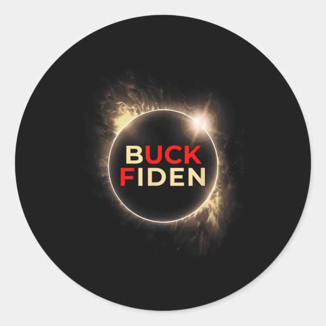 Sticker Rond Total Solar Eclipse Anti Joe (Devant)