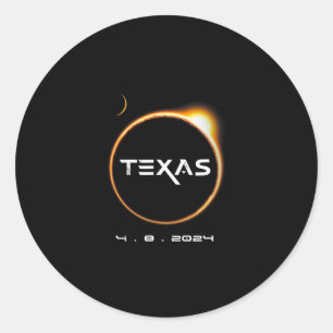 Sticker Rond Total Texas 4.08.2024 Total Solar Eclipse 2024