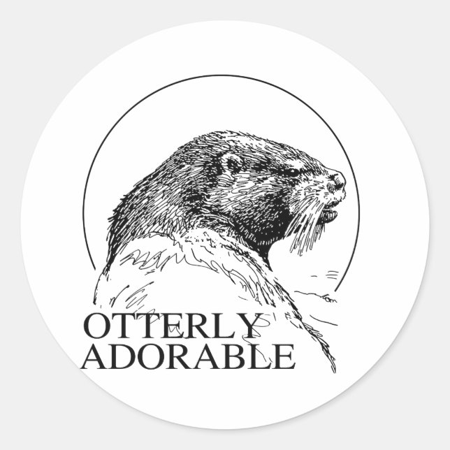 STICKER ROND TOTALEMENT ADORABLE (Devant)