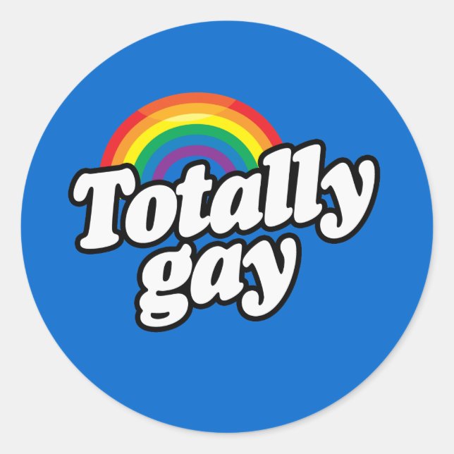 Sticker Rond TOTALEMENT GAY RAINBOW -.png (Devant)