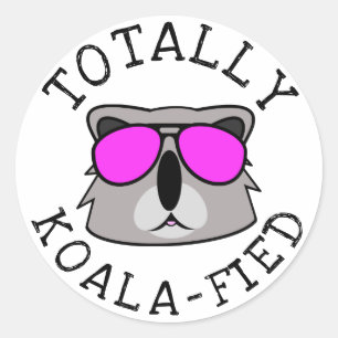 Sticker Rond Totalement Koalafié