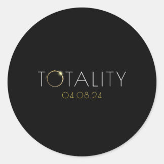 Sticker Rond Totalité américaine esthétique Solaire Lunaire Ecl