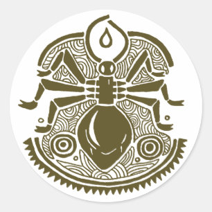 Sticker Rond Totem de la fourmi