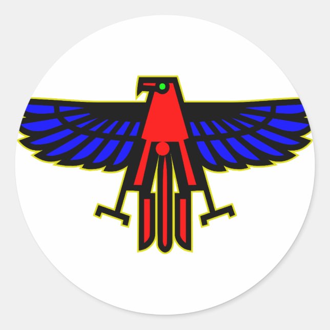 Sticker Rond Totem indien de Thunderbird (Devant)