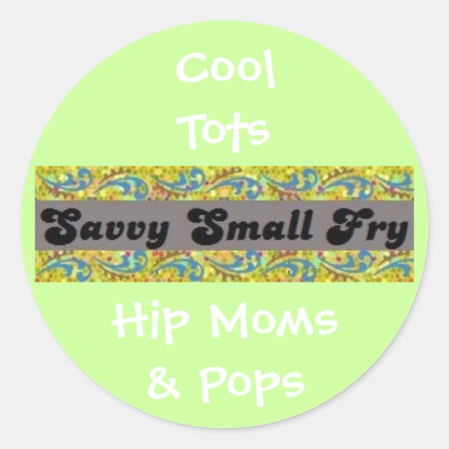 Sticker Rond Tots cool, Moms Hip & Pops (Devant)