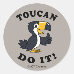Sticker Rond Toucan le fait