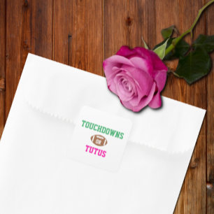 Sticker Rond Touchdowns ou Tutus Genre Reveal