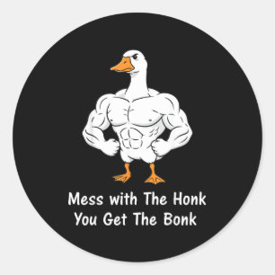 Sticker Rond Touche au klaxon, tu récoltes le coup