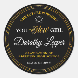 Sticker Rond Touche d'or Éclairez votre avenir.