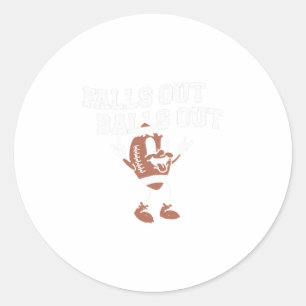 Sticker Rond Touche Tombe Tombe Jour De Match De Football Thank