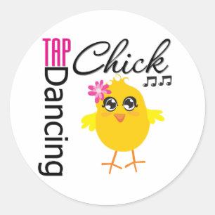 Sticker Rond Toucher Dancing Chick