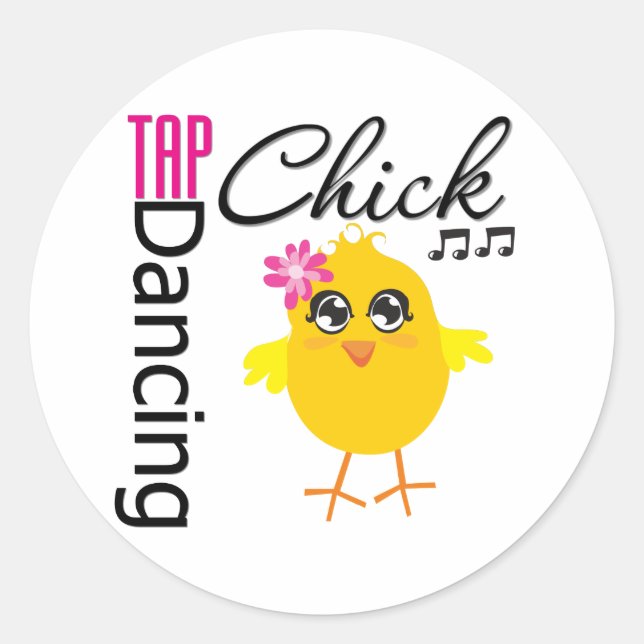 Sticker Rond Toucher Dancing Chick (Devant)