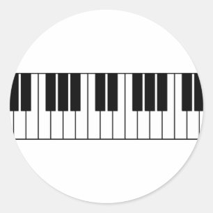 Sticker Rond Touches de piano