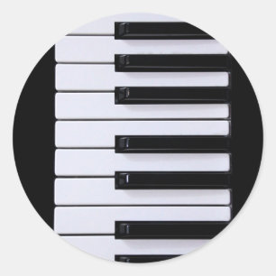 Sticker Rond Touches de piano
