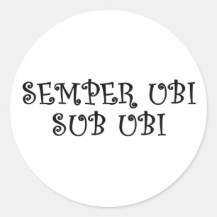 Sticker Rond Toujours porter des sous-vêtements (latin)