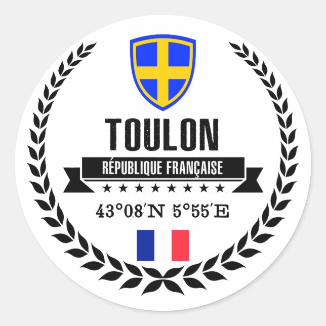 Sticker Rond Toulon (Devant)