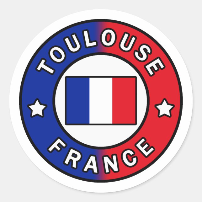 Sticker Rond Toulouse France (Devant)