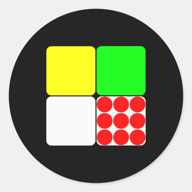 Sticker Rond Tour de France Jerseys 3 Noirs (Devant)