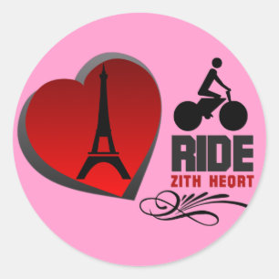 Sticker Rond Tour De France Paris Coeur