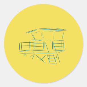 Sticker Rond Tour de garde-vie classique