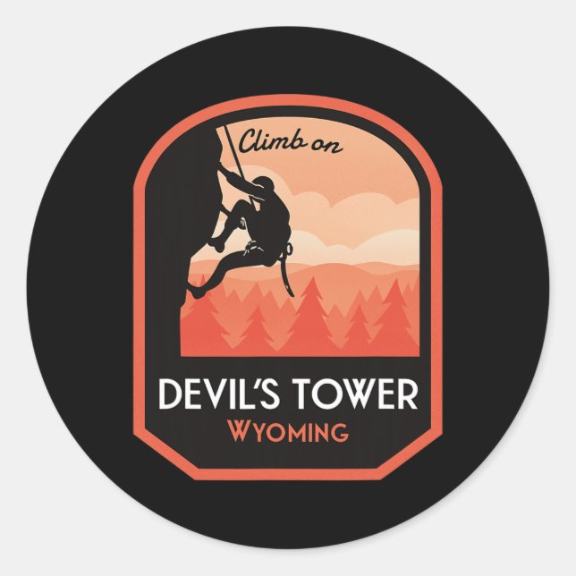 Sticker Rond Tour des Diables Wyoming Escalade  (Devant)