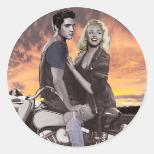 Sticker Rond Tour du coucher du soleil