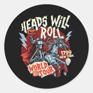 Sticker Rond Tour du Monde 1799 New York Halloween