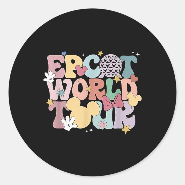 Sticker Rond Tour du monde Epcot (Devant)