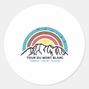 Sticker Rond Tour Du Mont Blanc Achèvement Chamonix France Rand